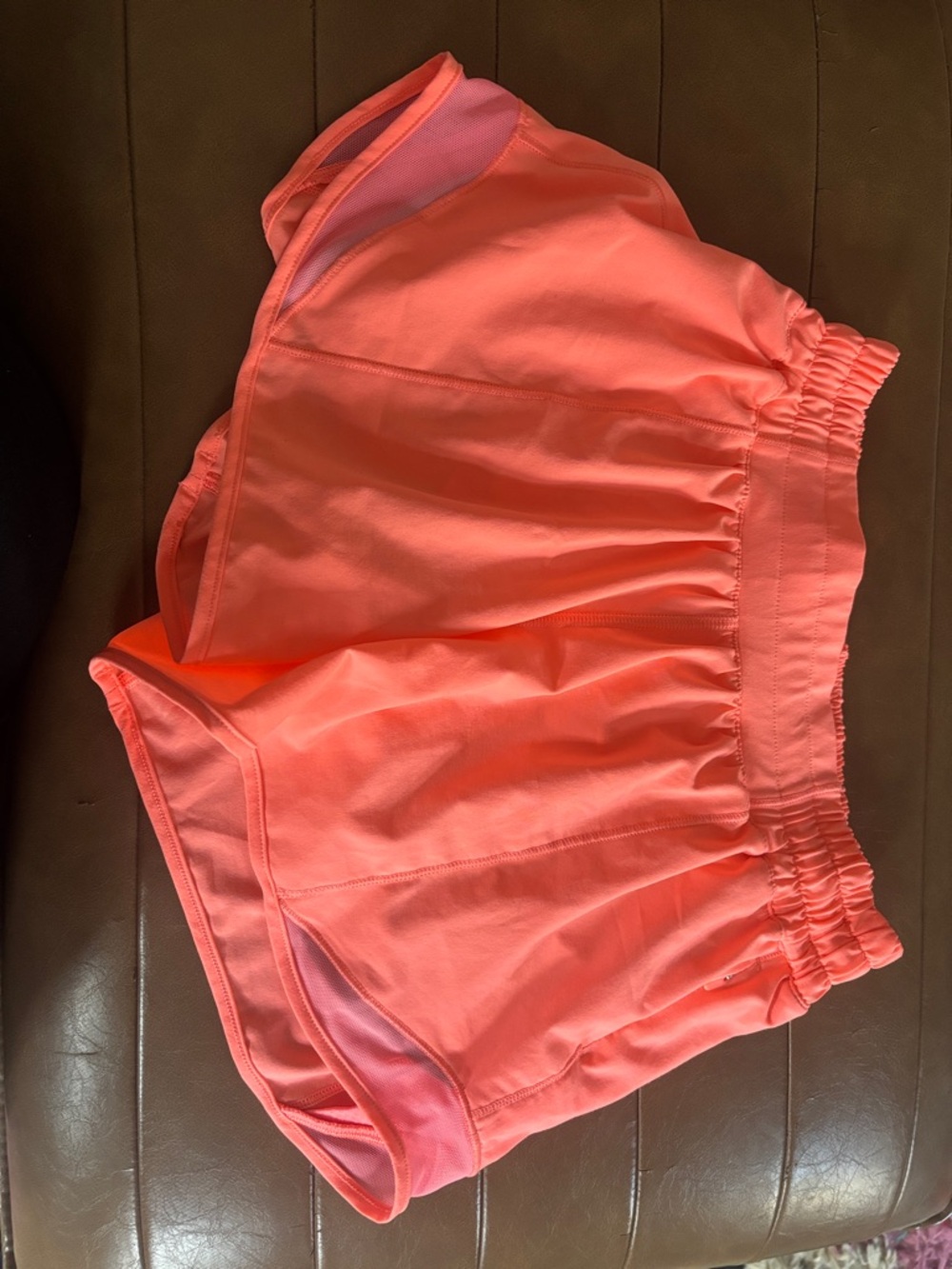 Women's Coral Athletic Running Shorts
